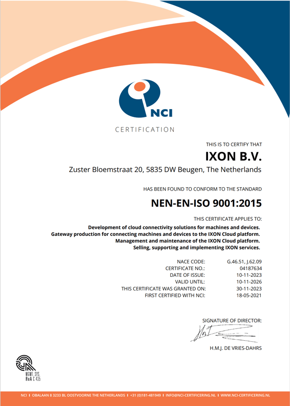 ISO 9001 certification 2023