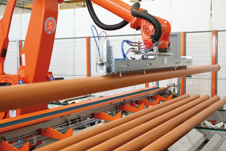 Robojack 250 di Sica, cella robotizzata per l'imballaggio dei tubi
