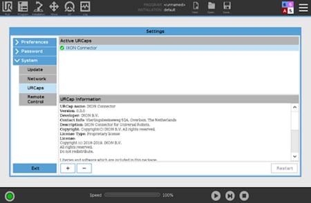 Universal robots hmi screen