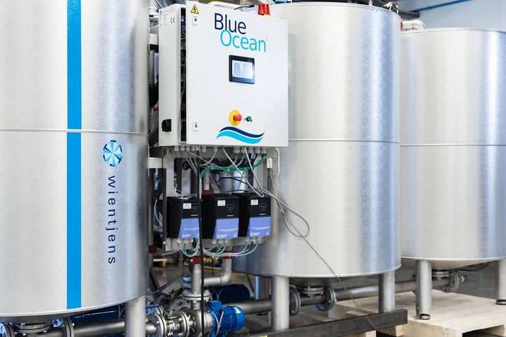 L'attrezzatura Blue Ocean Filter di Wientjens per il recupero dell’energia termica dell'acqua per lavanderie tessili