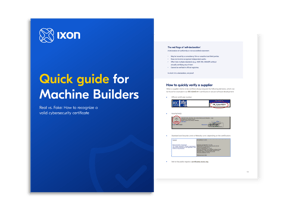Quick guide - certification
