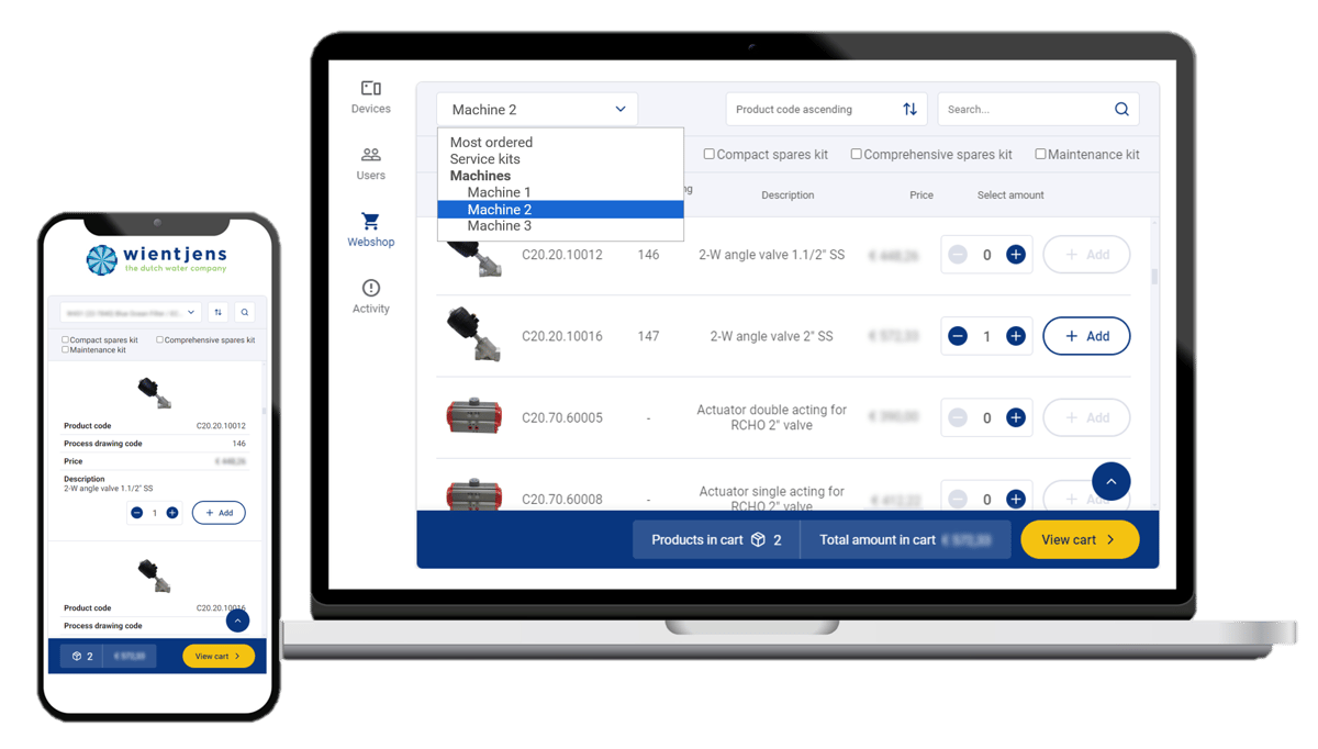 Wientjens Spare parts webshop