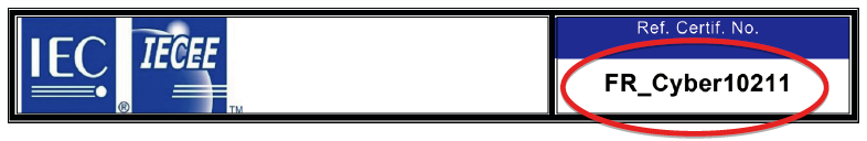 Certificate number - IEC 62443-4-1