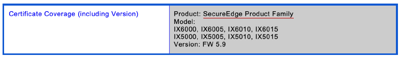 Certified product - IEC 62443-4-2 certificate
