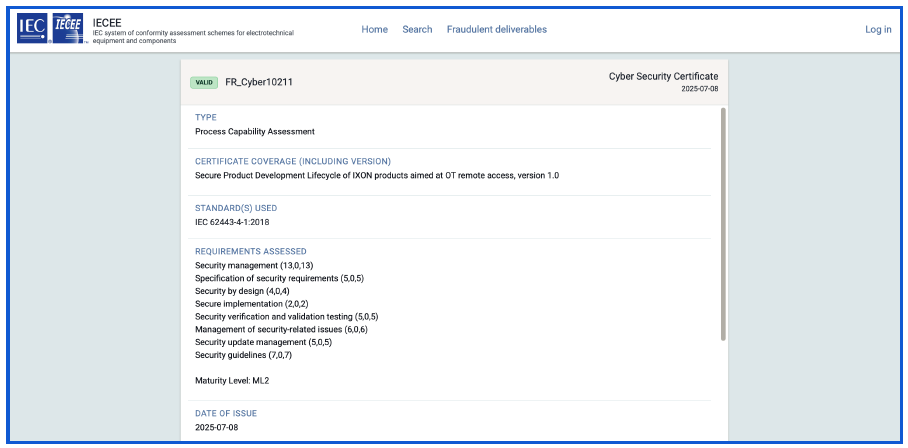 IEC 62443-4-1 - public database