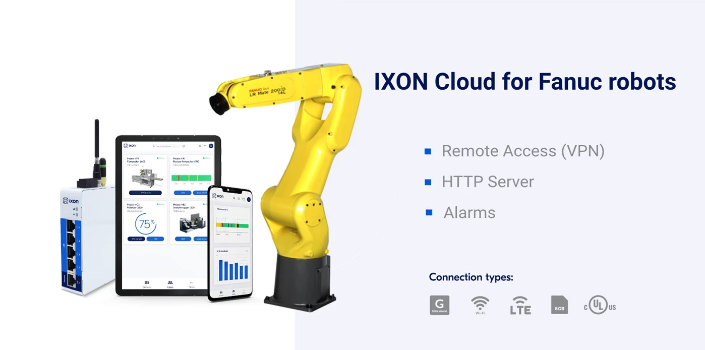 Remote access with Fanuc robots IXON Cloud