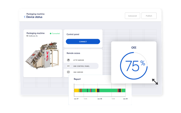 Editor di interfaccia IXON Studio senza codice